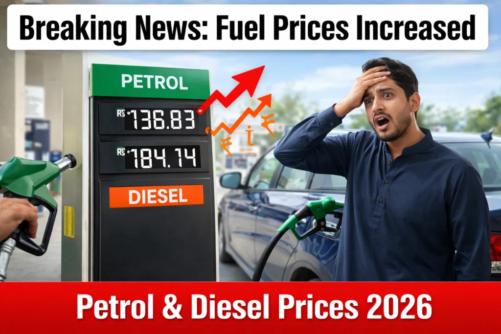 Breaking: Petrol Hiked by Rs. 136.83 & Diesel by Rs. 184.14 in Pakistan 2026 – New Prices Out Now!